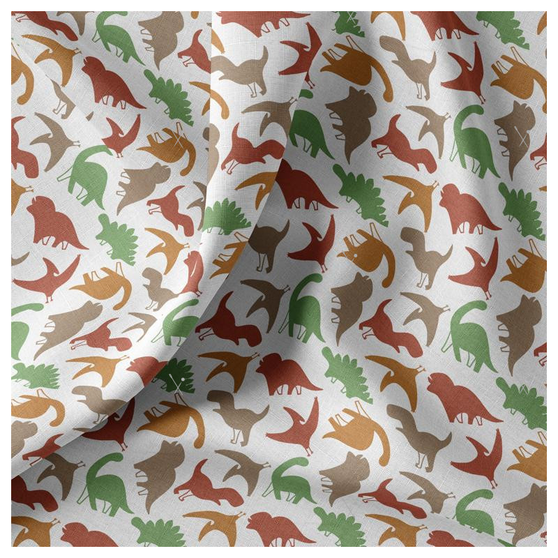 Coated  Cotton ARLO White / Forest Multicolored